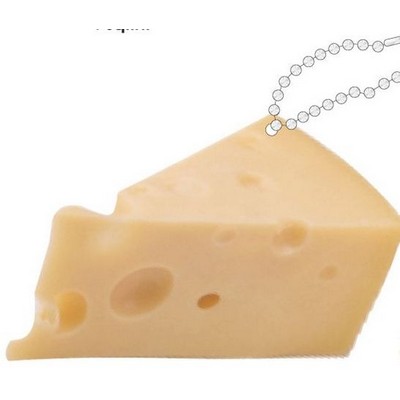Cheese Promotional Line Key Chain w/ Black Back (3 Square Inch)