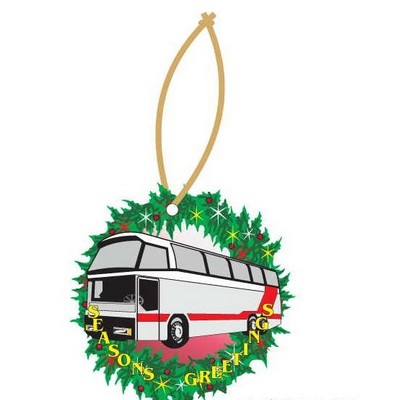 Commercial Bus Executive Wreath Ornament w/ Mirrored Back (12 Square Inch)