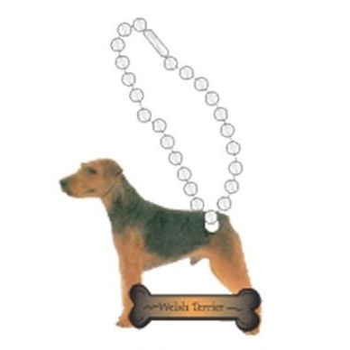 Welsh Terrier Promotional Key Chain w/ Black Back (4 Square Inch)