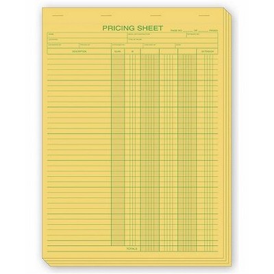 Pricing Sheet