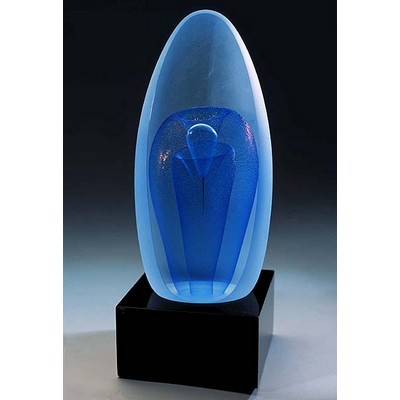 Rainbow Frost Fountain Sculpture w/ Marble Base