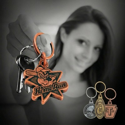 Custom Shape Econo 2D Metal Key Chain