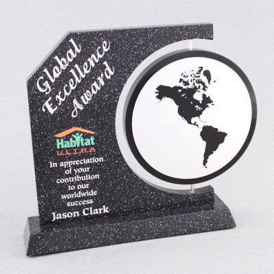 Global 2 Award (7 3/4"x7 1/2"x2")