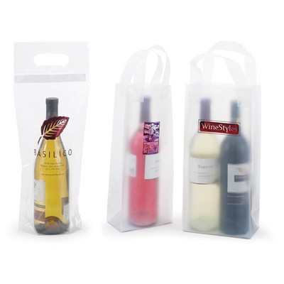 Frosted Clear Wine Bottle Bag