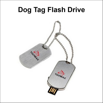 Dog Tag Flash Drive - 128 MB Memory