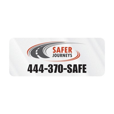 Rectangle Sticker | Round Corners | 1" x 2 1/2"| Clear Static | Static Face | Screen