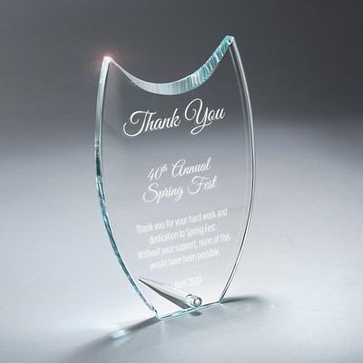 Beveled Glass with Metal Pin