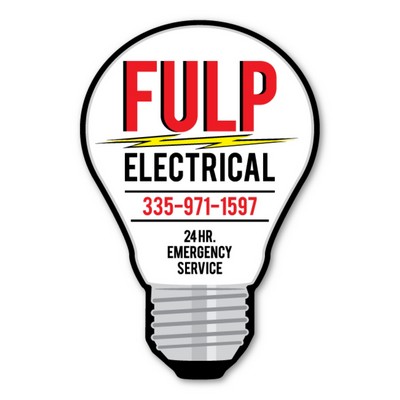 Lightbulb Magnet - 2" x 3" - 30 mil - Outdoor Safe