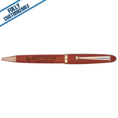Wide Rosewood Ballpoint Pen