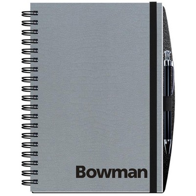 Embossed Alligator Textured Journal w/100 Sheets & Pen (7"x 10")