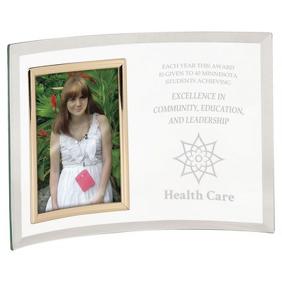 Jade Glass Crescent with Picture Frame