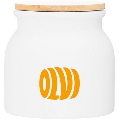 16.9 oz Vida Ceramic Container (Matte White)