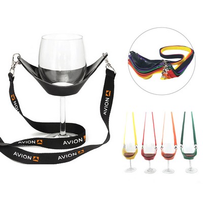 Custom Wine Glass Holder with Lanyard