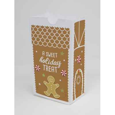 SOS 4# Multi-Sided Full Color White Paper Bag (5" x 8.5" x 3.125")