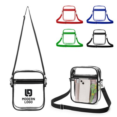 Stadium Approved Clear PVC Crossbody Bag