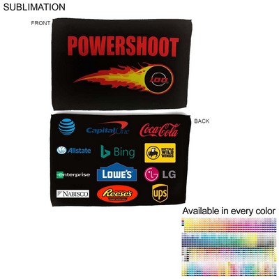 Microfiber Moisture Wicking, Cooling, Sports Suede 2- Sided Towel, Sublimated 2 Side (12"x18")