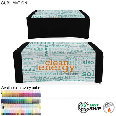 72 Hr Fast Ship - Sublimated Wider Table Runner, Covers Front and Top Of The Table (60"x60")