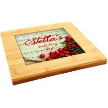 Bamboo Trivet w/Recessed Area for 6" Tiles
