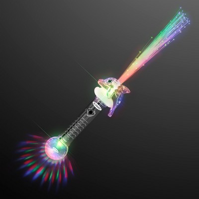Deluxe Light Up Dolphin Toy Wand 15" - PRINTED