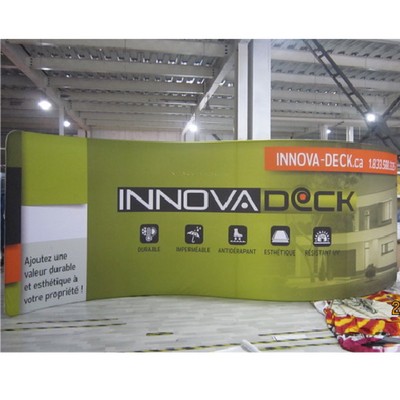 Tube Kiosk - S Shape - 20' - 1-sided (fabric only)