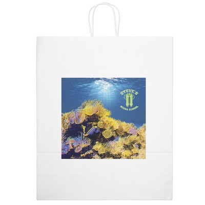 Stephanie - White Shopper - Chromatic (16" x 6" x 19")