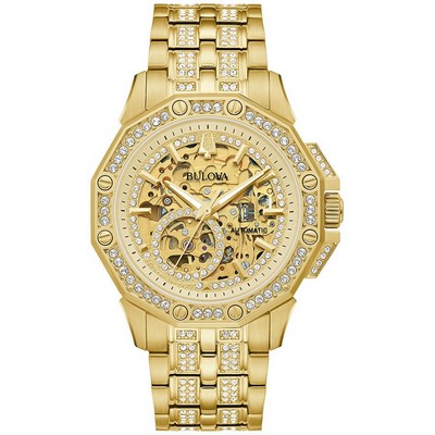 Bulova® Men's Octava Stainless Steel Watch w/Bracelet
