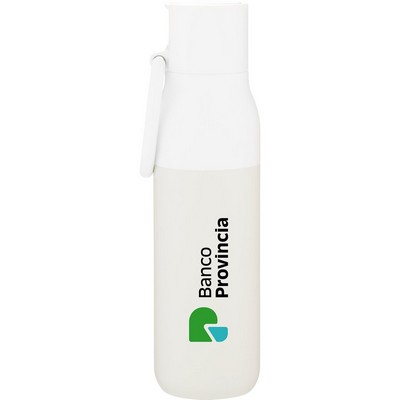 17 oz Larq Flip Top Water Bottle (Granite White)