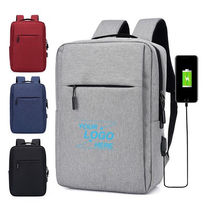 Travel Laptop Backpack w/USB Charging Port
