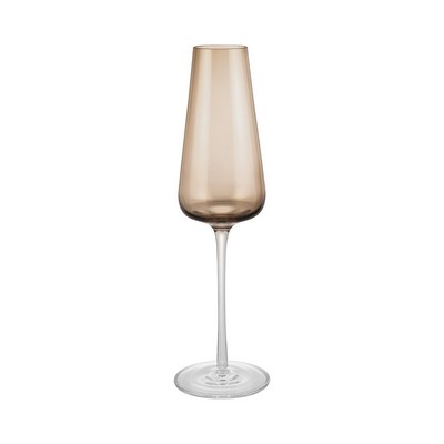 blomus 7 Oz. Belo Coffee Brown Champagne Flute Glasses (Set Of 2)