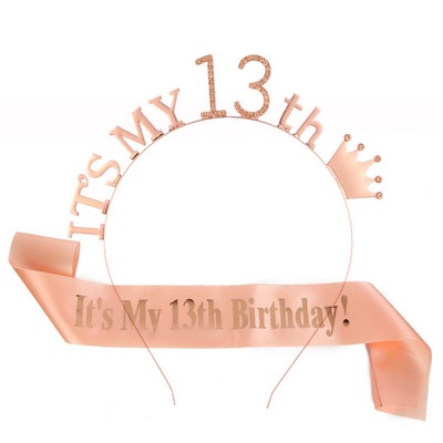 Rhinestone Digital Crown Sash Set