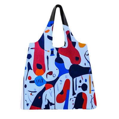 Full Color Foldable Polyester Tote Bag