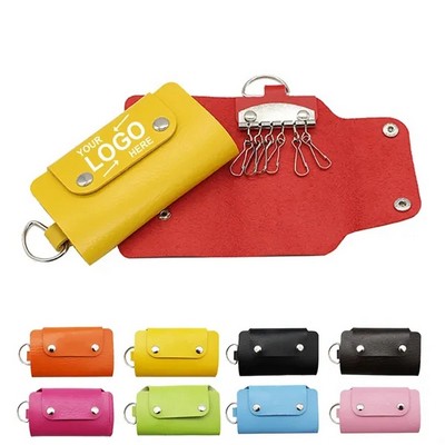 Genuine Pu Leather Keychain Bag
