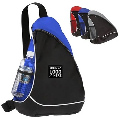 Durable Polyester Sling Backpack with Adjustable Strap