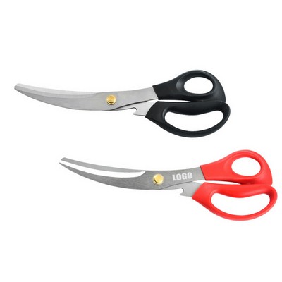 Kitchen Shears Ultra-Sharp Curved Blade for Poultry & Herb Trimming Stainless Steel Multi-Purpose