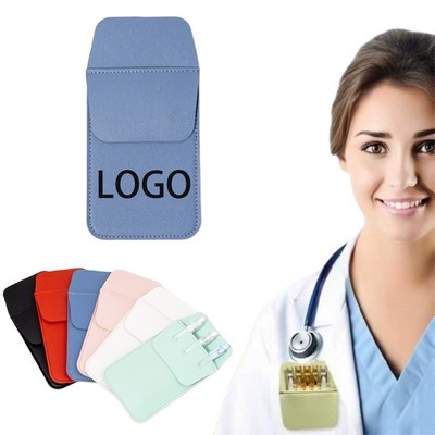 Portable Nurse PU Leather Pen Pouch/ Pen Case/ Pen Holder