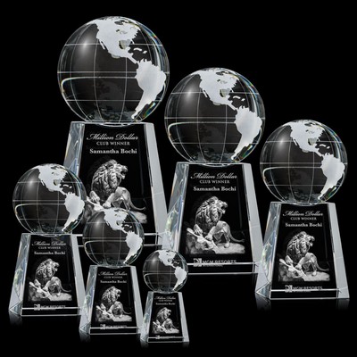 Globe on Tall Base 3D