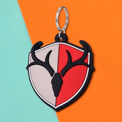 3.5" Custom 2D PVC Keychain
