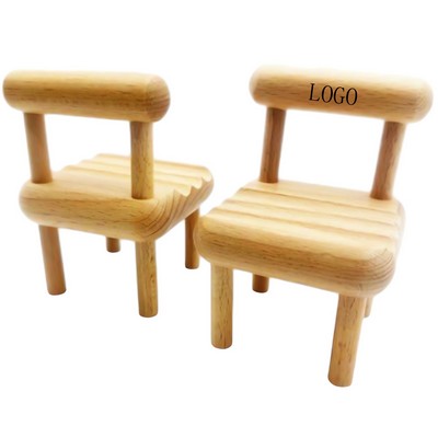 Wooden Mini Chair Cell Phone Holder