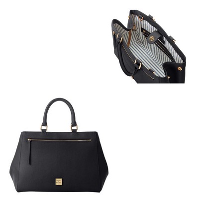 Dooney & Bourke Black Saffiano Zip Satchel