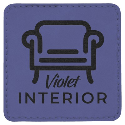 Square Leatherette Patch with Adhesive