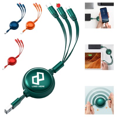 3-In-1 Multi Usb Retractable Charging Cable