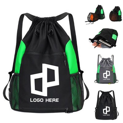 13.39X7.09X18.9" Oxford Fabric Drawstring Backpack