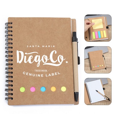 Kraft Paper Notebook with Pen