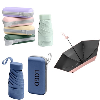 Mini Travel Sun Umbrella With Case