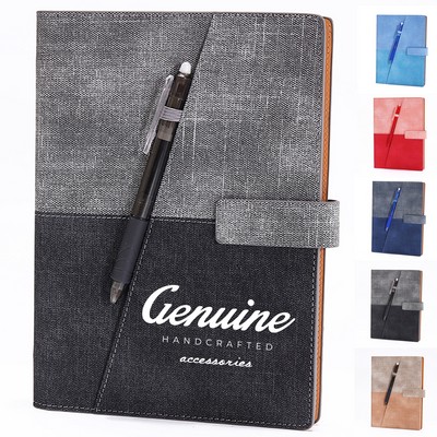 Reusable PU Leather Cover Notebook