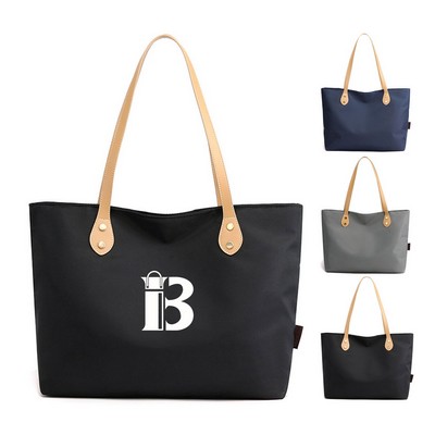 Nylon Tote Bag W/ Zip