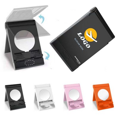 Portable Flip Phone Stand with Mirror
