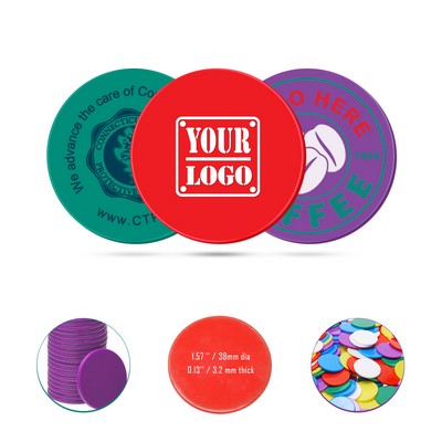 Plastic Tokens with Full color 1 Side Imprint