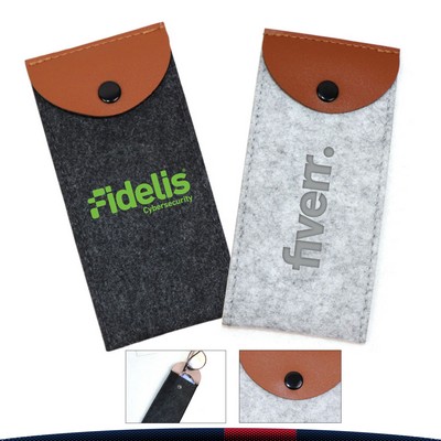 Eyvia Felt Two-Tone Eyeglasses Pouch