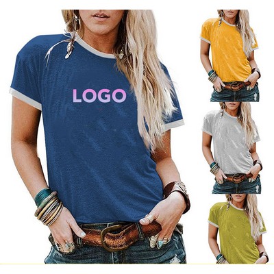 Graphic Crew Neck T-Shirt For Women